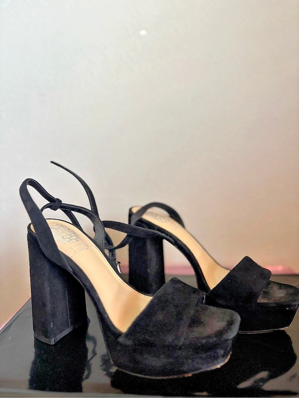 Vince Camuto Black Platform Heels size 5